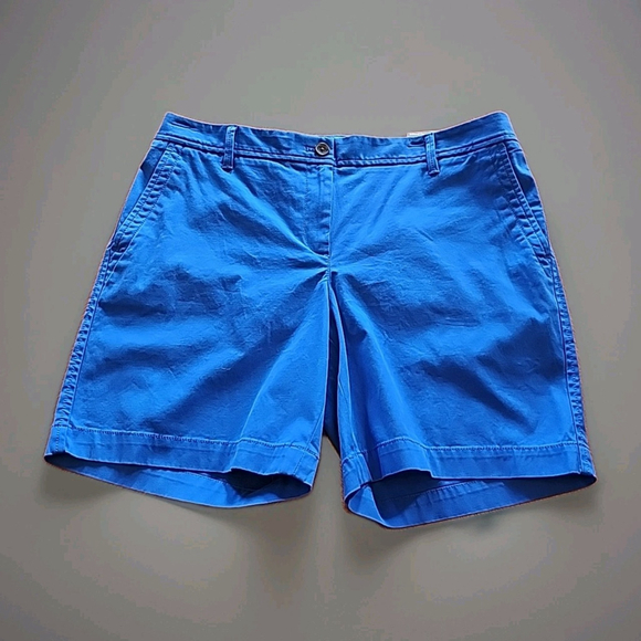 Talbots Pants - Talbots NWT Women's Blue Relaxed Chino Shorts,Inseam 7", 98% Cotton,Beach Casual